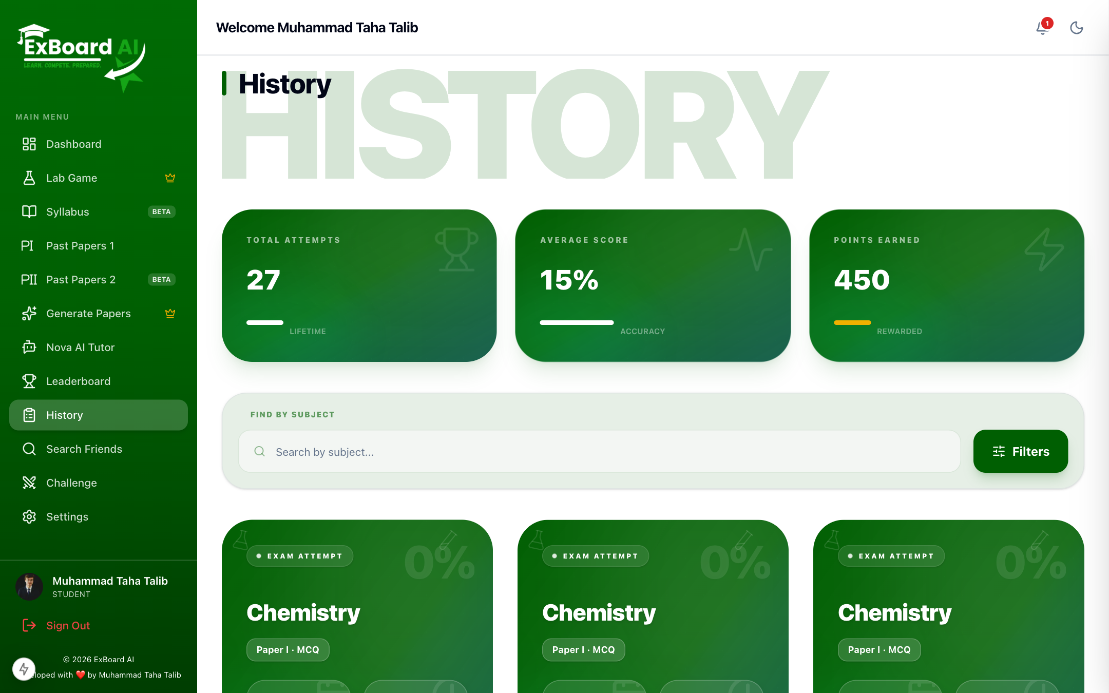 ExBoard AI History